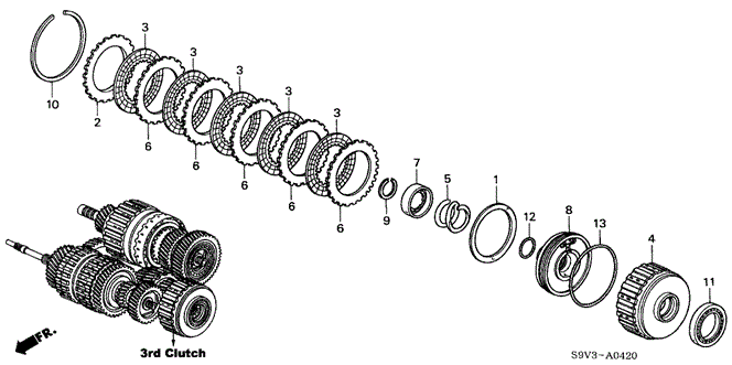 Transmission - Automatic/AT Clutch (3rd) (V6) for 2003 Honda ACCORD SEDAN #1