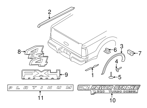 Body/Exterior Trim - Pick UP Box for 2013 Ford F-350 Super Duty #5