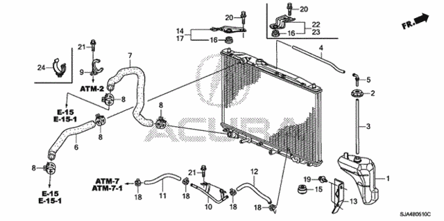 Radiator Hose - Reserve Tank for 2009 Acura RL #0