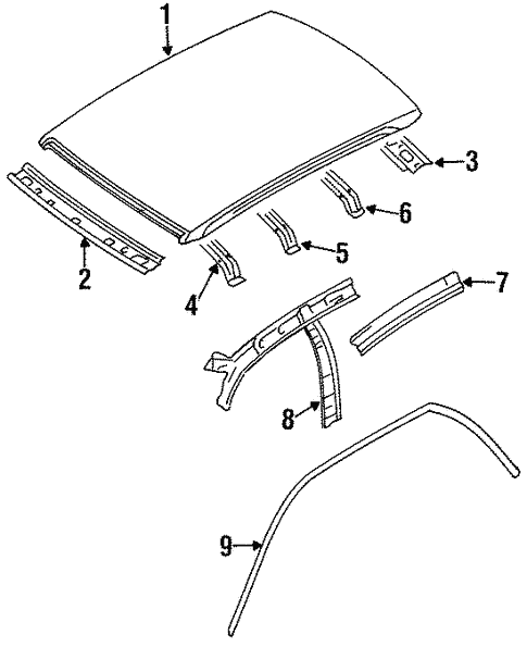 Roof & Components for 1999 Nissan Sentra #1
