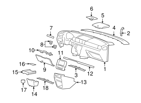 Monterey INSTRUMENT PANEL COMPONENTS