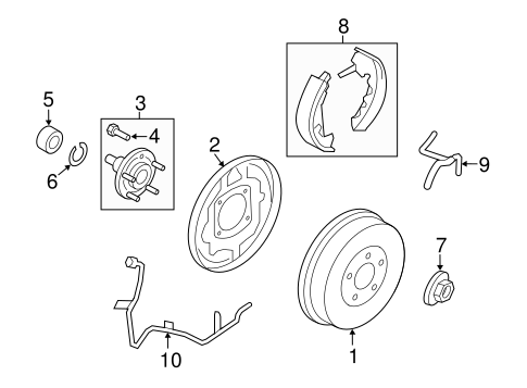 Brakes/Rear Brakes for 2008 Ford Escape #4