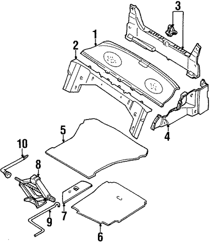 Tracer INTERIOR TRIM - REAR BODY 2