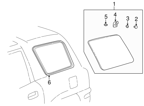 BODY/GLASS & HARDWARE for 1997 Toyota RAV4 #1