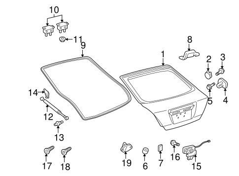 BODY/GATE & HARDWARE for 2007 Scion tC #1