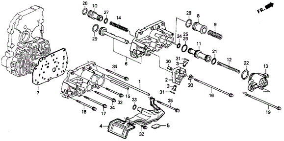 TRANSMISSION - AUTOMATIC/AT SERVO BODY for 1991 Honda ACCORD COUPE #1