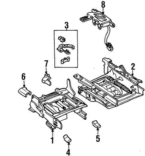 Body/Tracks & Components for 2000 Ford Crown Victoria #2