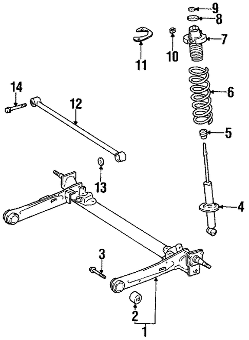 REAR SUSPENSION/REAR SUSPENSION for 1997 Toyota Paseo #1