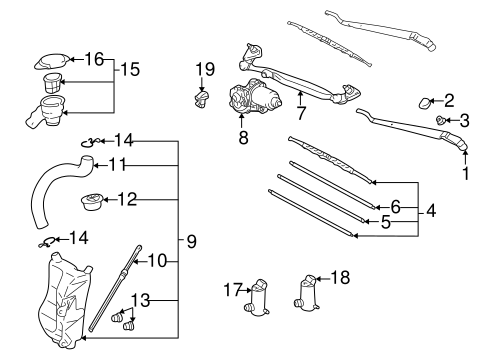 ELECTRICAL/WIPERS for 1996 Toyota RAV4 #2