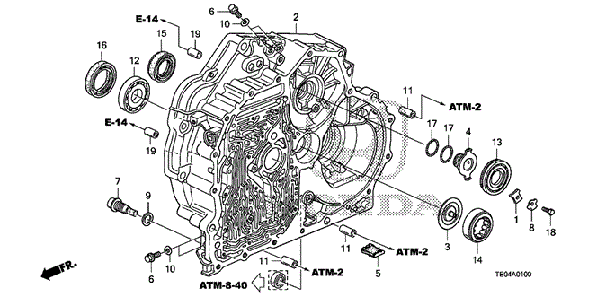Transmission - Automatic/AT Torque Converter Case (L4) for 2010 Honda ACCORD COUPE #1