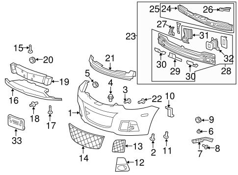 Vue BUMPER & COMPONENTS - FRONT