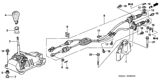 Chassis/Shift Lever (L4) for 2003 Honda ACCORD COUPE #1
