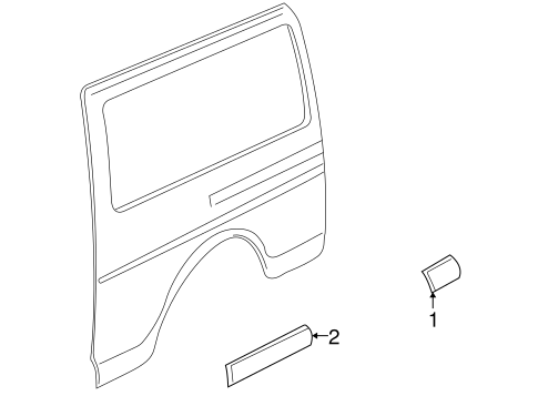 Savana 3500 EXTERIOR TRIM - SIDE PANELS