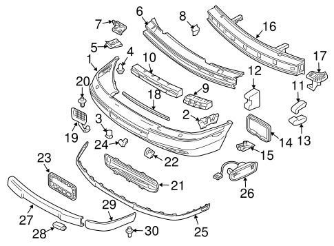 S40 BUMPER & COMPONENTS - FRONT