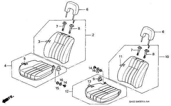 INTERIOR / BUMPER/FRONT SEAT (2) for 1991 Honda CIVIC 5-DOOR #1