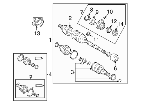 FRONT SUSPENSION/DRIVE AXLES for 2007 Toyota Corolla #1