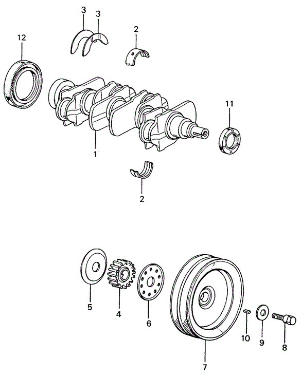 ENGINE/CRANKSHAFT for 1982 Honda CIVIC SEDAN #1