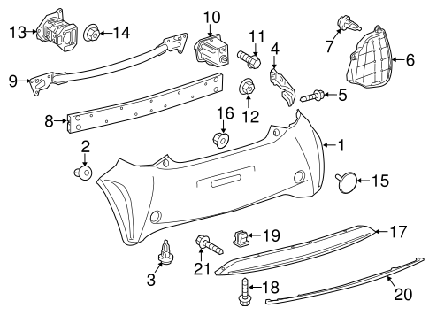 BODY/BUMPER & COMPONENTS - REAR for 2012 Scion iQ #1