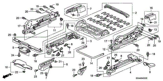 INTERIOR / BUMPER/FRONT SEAT COMPONENTS (R.) (MANUAL SEAT) (2) for 2006 Honda ACCORD SEDAN #1