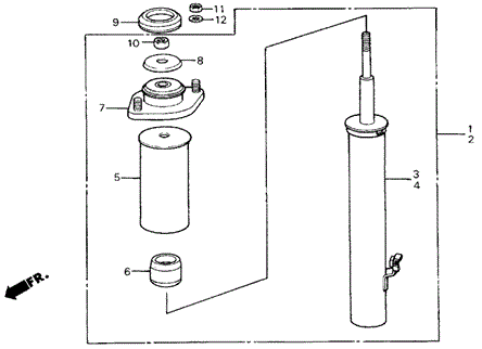 CHASSIS/FRONT SHOCK ABSORBER for 1985 Honda CIVIC HATCHBACK #1