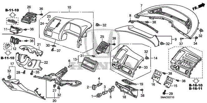 INTERIOR / BUMPER/INSTRUMENT PANEL GARNISH (DRIVER SIDE) for 2010 Honda CIVIC SEDAN #1