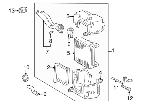 HVAC/EVAPORATOR COMPONENTS for 2001 Toyota MR2 Spyder #1