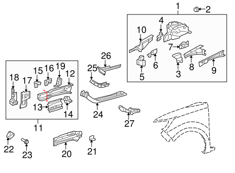 BODY/STRUCTURAL COMPONENTS & RAILS for 2013 Scion xB #1