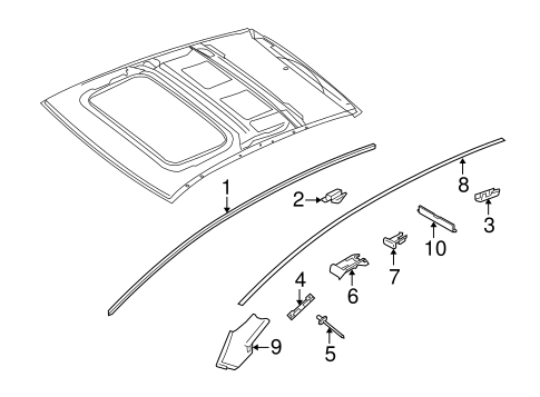 Panamera EXTERIOR TRIM - ROOF