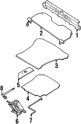 Tracer INTERIOR TRIM - REAR BODY