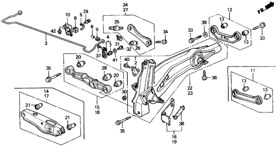 CHASSIS/REAR LOWER ARM for 1989 Honda CIVIC HATCHBACK #1