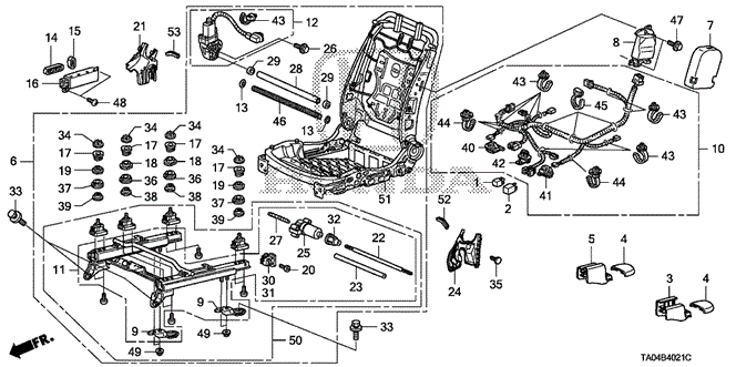 Interior/Bumper/Front Seat Components (R.) (4Way Power Seat) for 2010 Honda ACCORD SEDAN #1