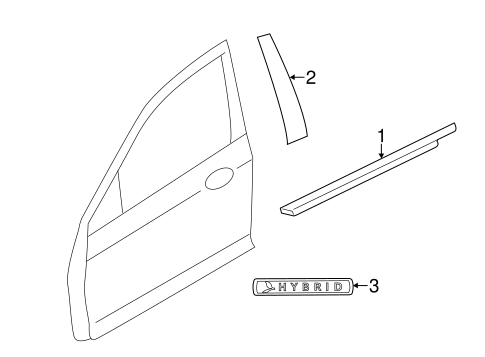 MKZ EXTERIOR TRIM - FRONT DOOR