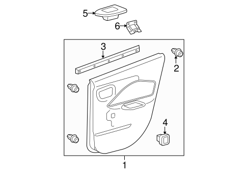 BODY/INTERIOR TRIM - REAR DOOR for 2009 Toyota Yaris #2