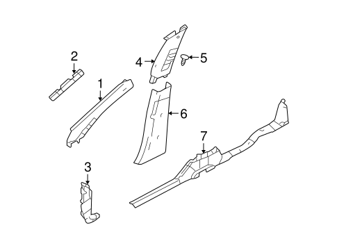 Body/Interior Trim - Pillars for 2006 Ford Freestyle #1