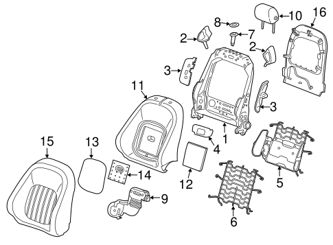 XF FRONT SEAT COMPONENTS