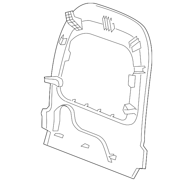 T2H16222LKP Деталь SEAT BACK PANEL