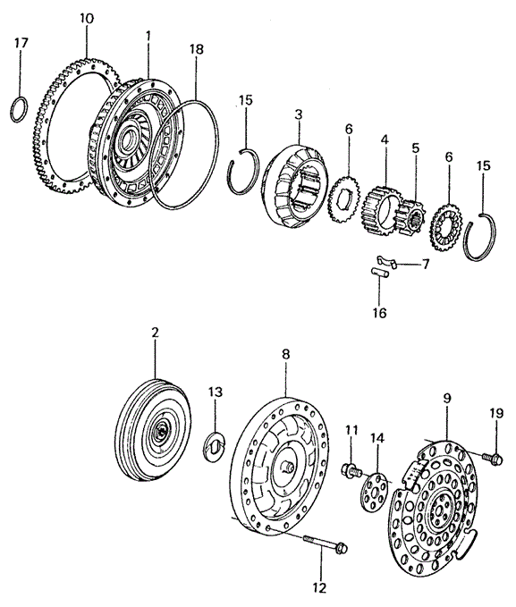 Engine/AT Torque Converter for 1982 Honda CIVIC SEDAN #1