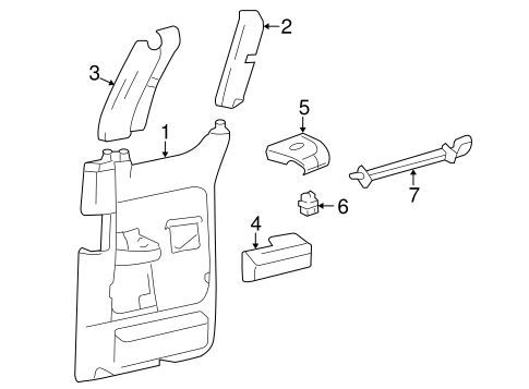Body/Interior Trim - Rear Door for 2008 Ford F-150 #2