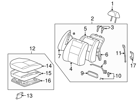BODY/FRONT SEAT COMPONENTS for 1999 Toyota Camry #1