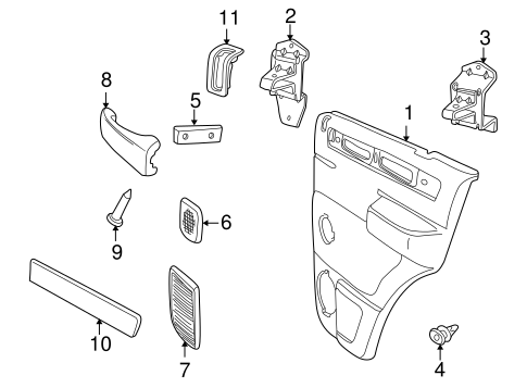 Range Rover INTERIOR TRIM - REAR DOOR