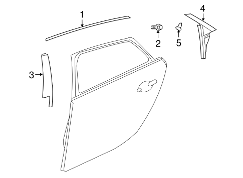 XJ EXTERIOR TRIM - REAR DOOR