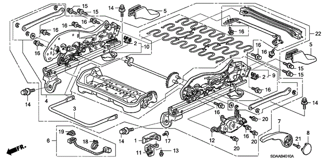 INTERIOR / BUMPER/FRONT SEAT COMPONENTS (L.) (MANUAL HEIGHT) for 2007 Honda ACCORD SEDAN #1