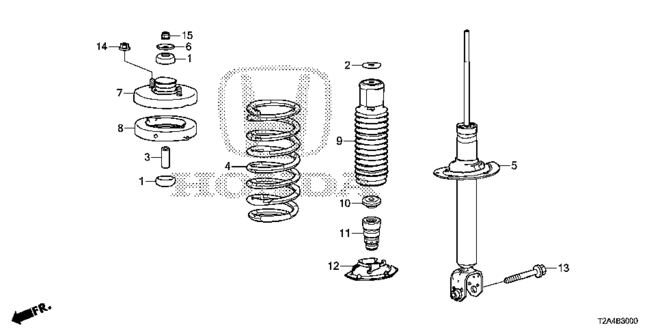 CHASSIS/REAR SHOCK ABSORBER for 2014 Honda ACCORD SEDAN #1
