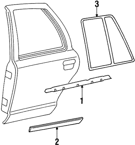Grand Marquis EXTERIOR TRIM - REAR DOOR