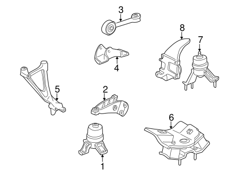 ENGINE/ENGINE & TRANS MOUNTING for 1999 Toyota Camry #2