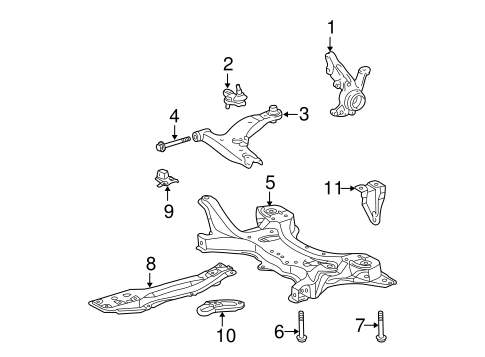FRONT SUSPENSION/SUSPENSION COMPONENTS for 2011 Toyota Corolla #1