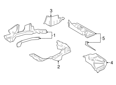 BODY HARDWARE/SPLASH SHIELDS for 2016 Toyota Prius #1