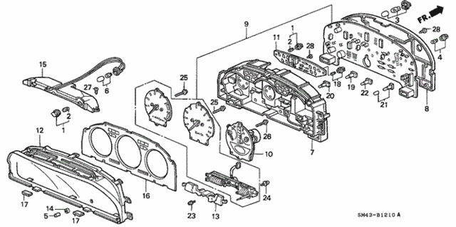 Meter Components (Nippon Seiki) for 1991 Honda Accord #0