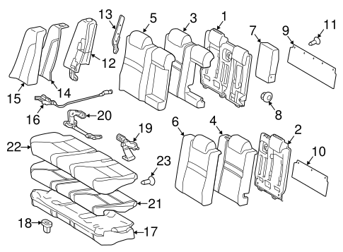 BODY/REAR SEAT COMPONENTS for 2016 Toyota Camry #1