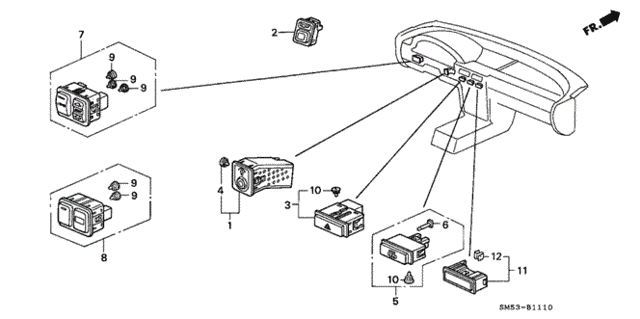 Switch for 1992 Honda ACCORD 5-DOOR #0